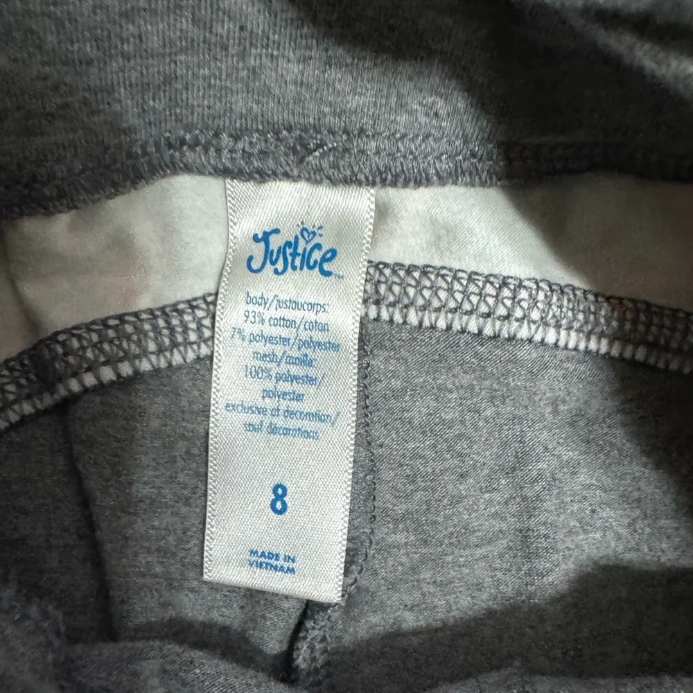 Justice Girls Size 8 Capri Length Leggings